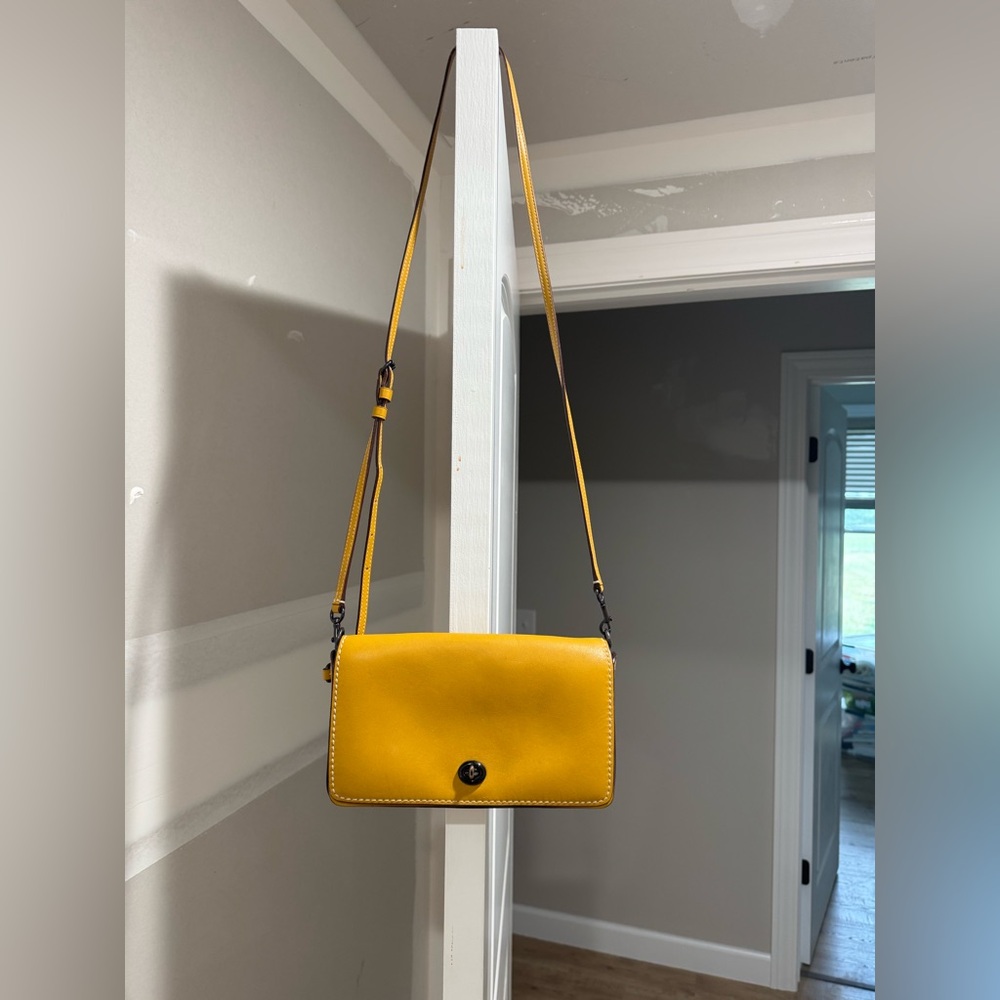 Coach Yellow Leather Crossbody Bag